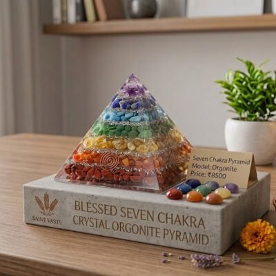 7 Chakra Crystal Orgonite Pyramid