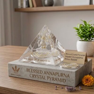 Blessed Annapurna Crystal Pyramid